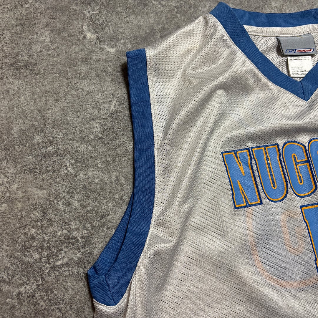 古着　NBA バスケゲームシャツ　リーボック　デンバー　ナゲッツ　ブルー　M カーメロ・アンソニー 【デンバー・ナゲッツ】 ゲームシャツ