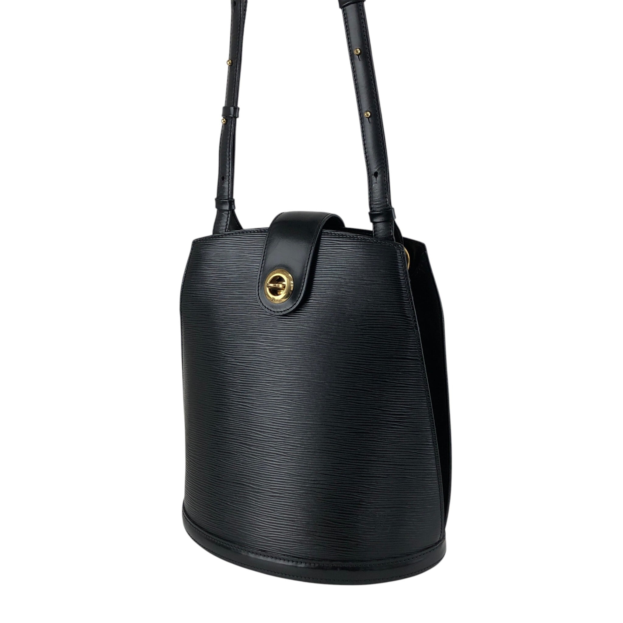 LOUIS VUITTON ルイヴィトン エピ ショルダーバッグ ブラック レザー