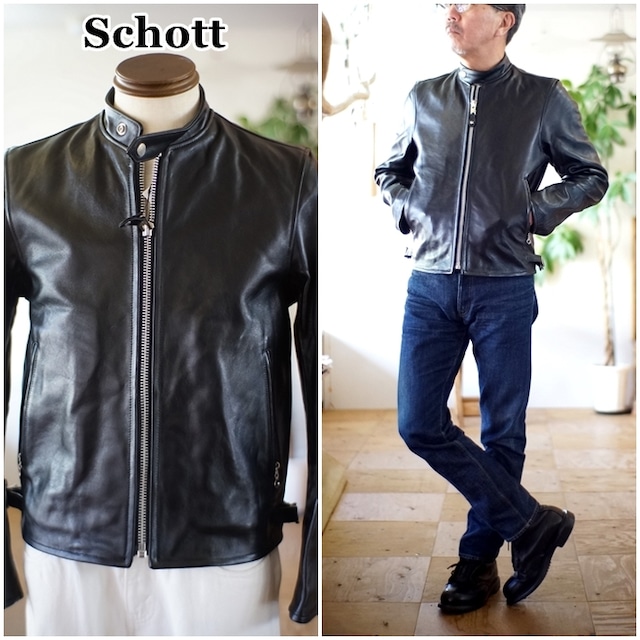 Schott 　ショット　シングル ライダース 　レザージャケット 　3950078　シープスキン　羊革