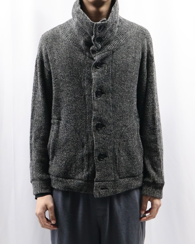 【CABANE de ZUCCA】stand-collar wool cardigan