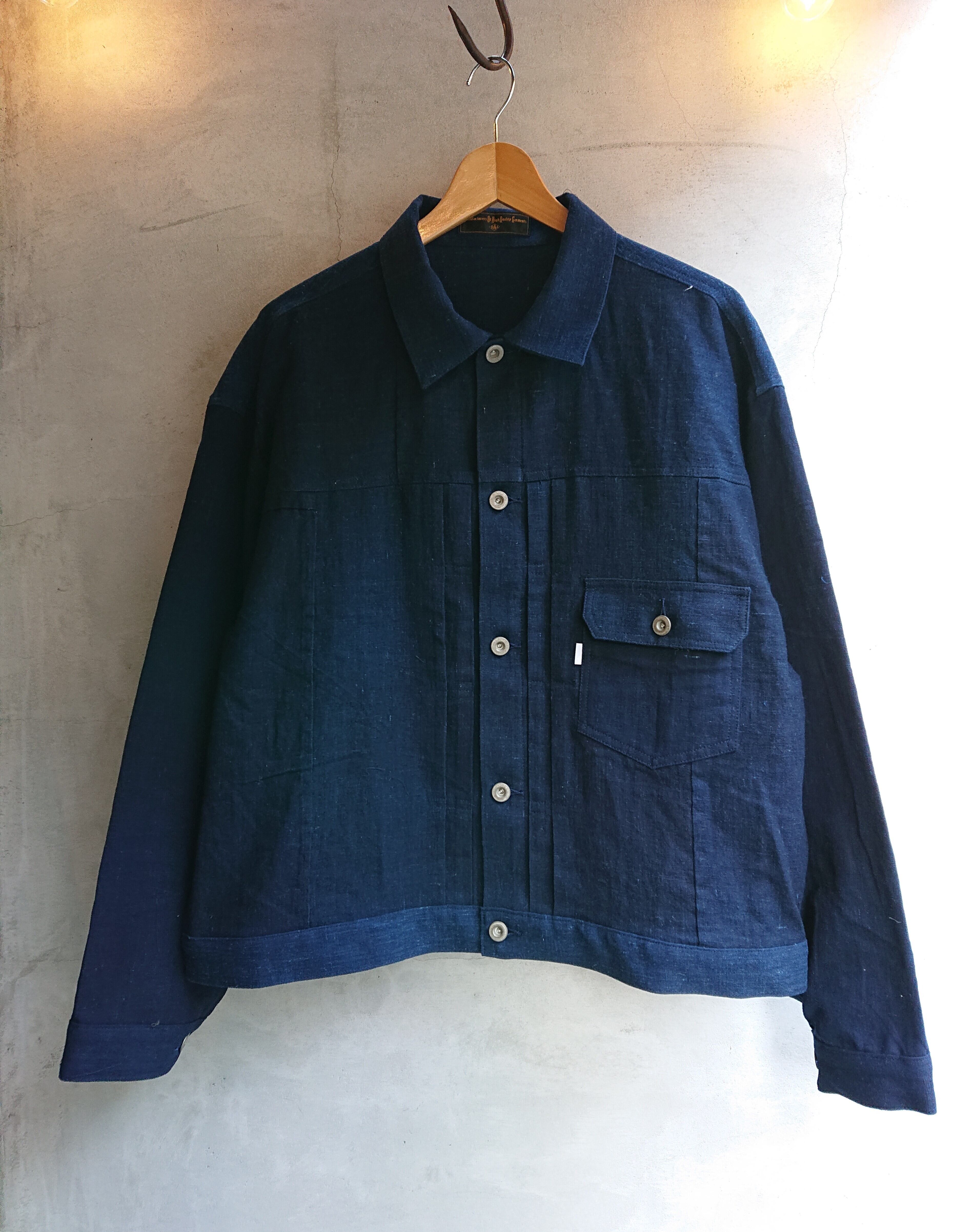 BAA COSTUME MFG. 1st MODEL VINTAGE NATURAL INDIGO FABRIC ①