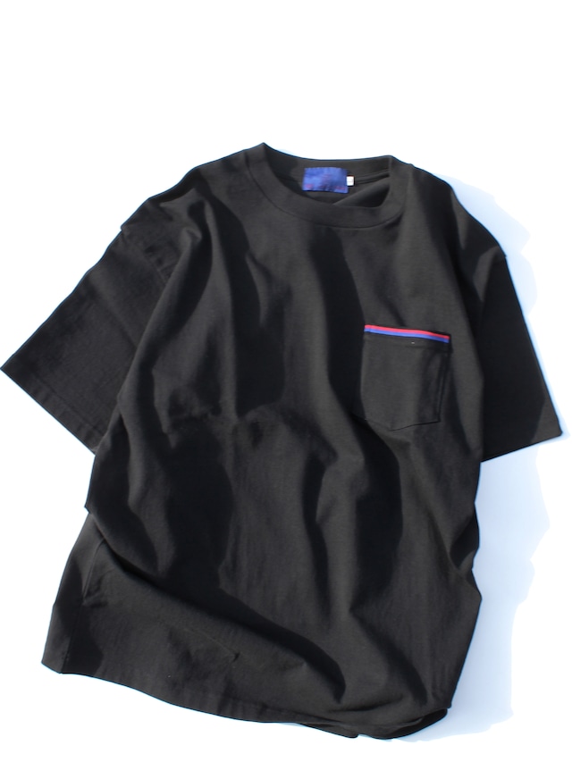 【EZ DO MARKET限定】EACHTIME. + CODE;C + BLANKMAG Rib Pocket Tee Black