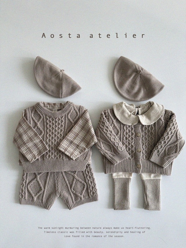 [即納M/L]≪Aosta≫knit vest ivory