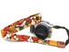 カメラストラップ　3㎝巾　ミラーレス＆一眼レフカメラ用　両面　花柄デザイン　石垣島の花たち　黄色