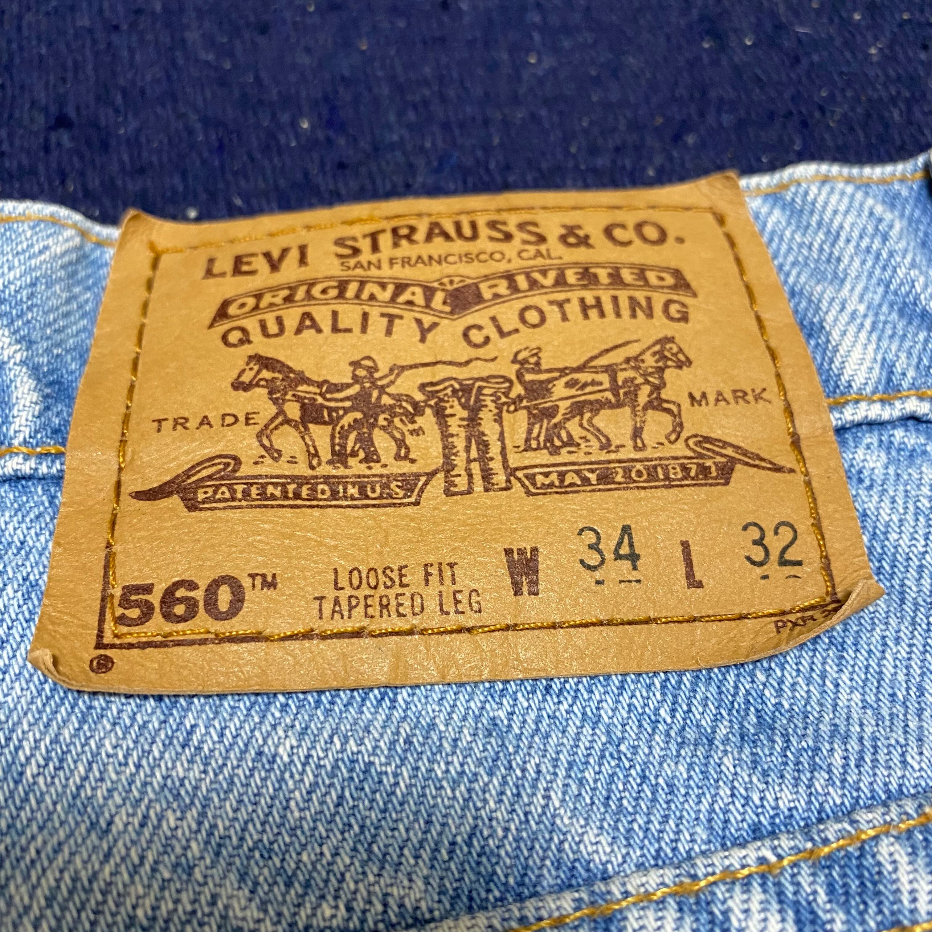 90s 古着 リーバイス 560 デニム メキシコ製 テーパード バギーパンツ 