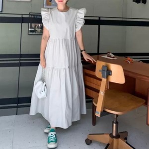 フレンチスリープティアードワンピース　A0402