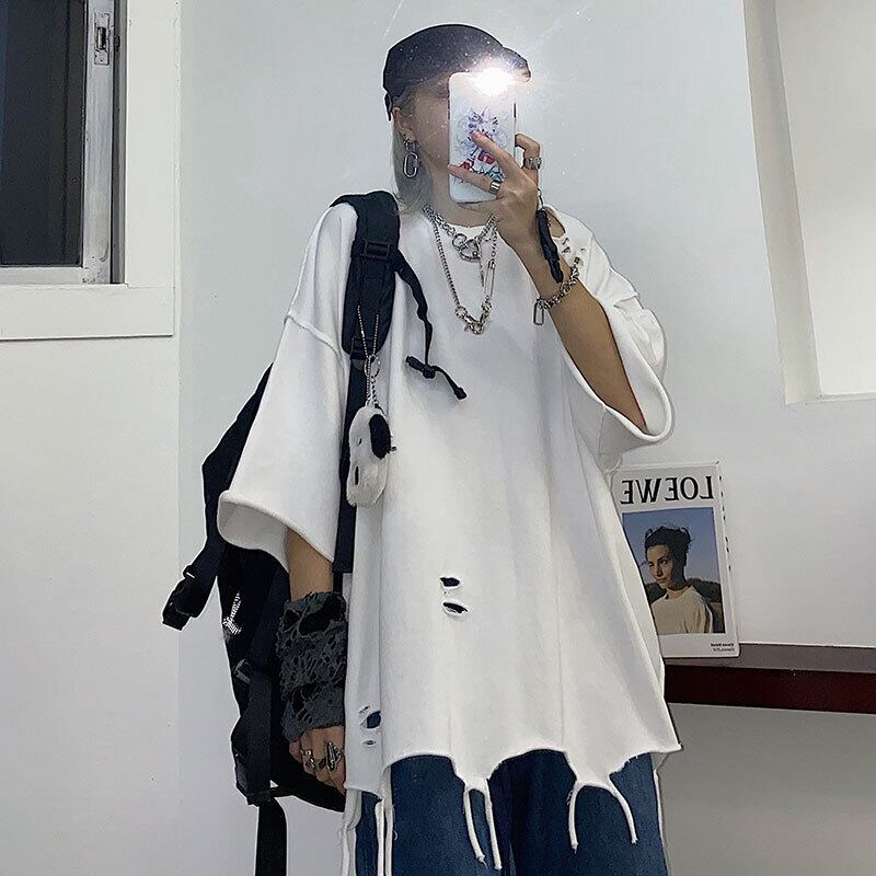 ダークルーズTシャツ トップス ストリート かわいい ケッペル22211720025