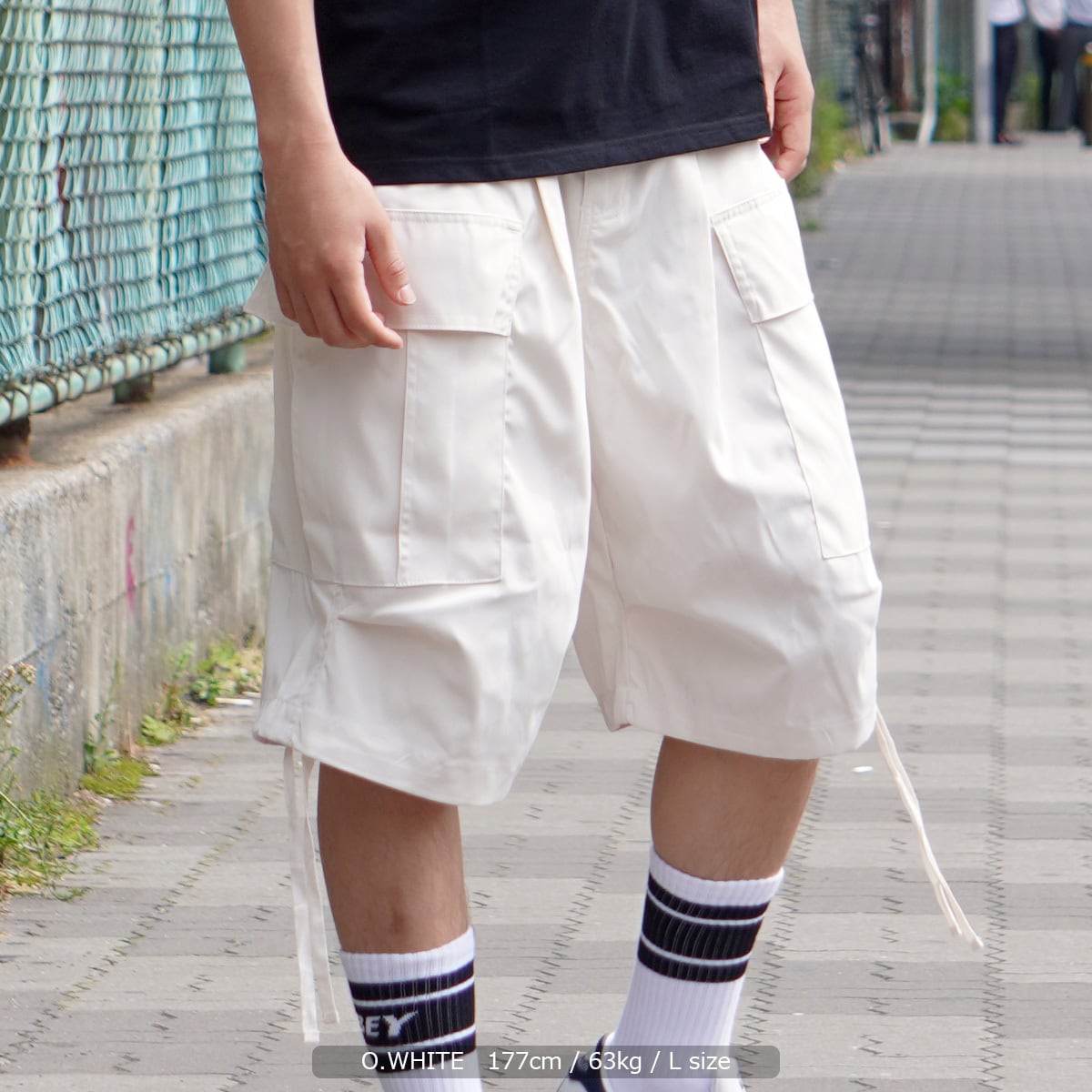 GINGER掲載商品】 白 メンズ パンツ ジャージ ワイド オーバーサイズ