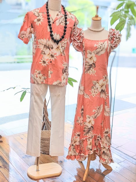 PACIFIC LEGEND】アロハシャツ（ハイビスカス／ピーチ） | LeaLea