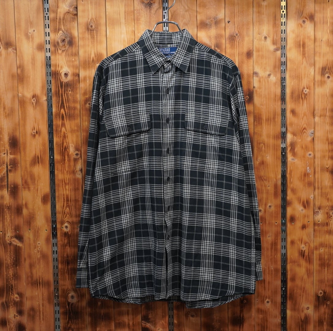 90s ralphlauren benford チェックシャツ M/ラルフローレン