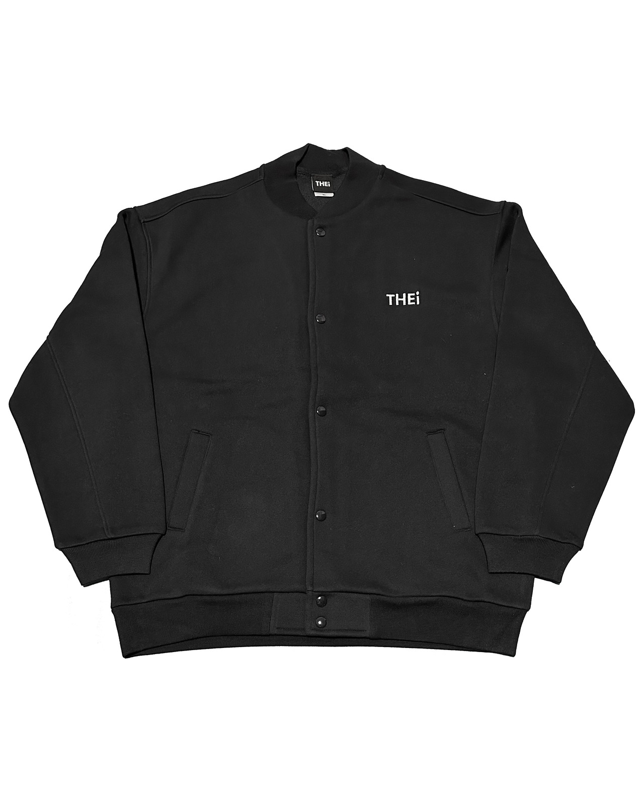 BASIC ONE POINT SWEAT JACKET - BLACK