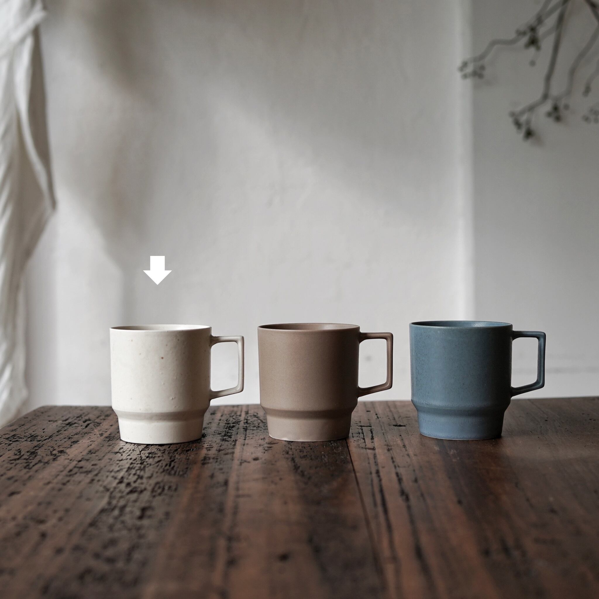 ground_grip スタッキングマグカップ オートミル／晋山窯ヤマツ