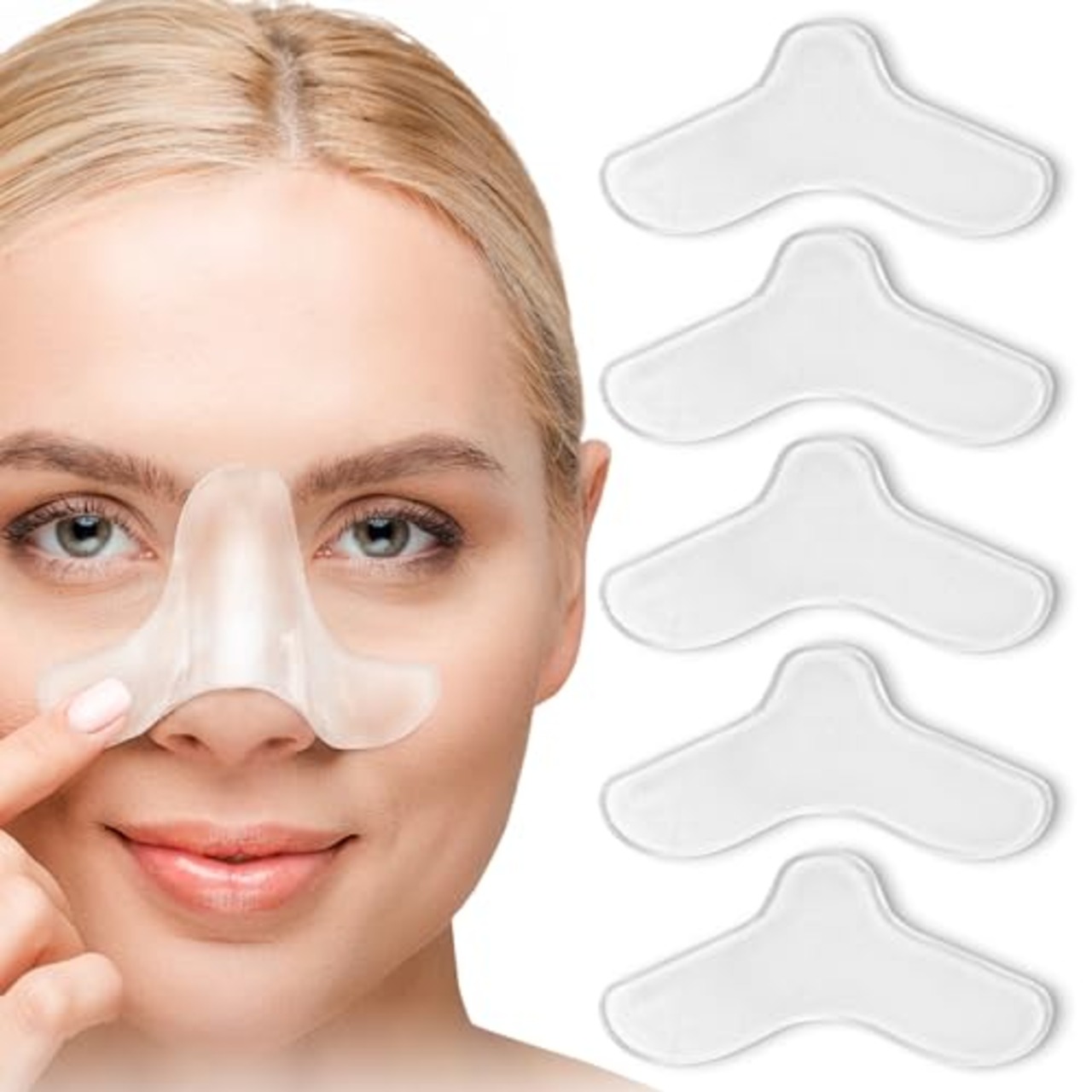 IMPRESA 5パック CPAPマスク用鼻パッド - CPAP鼻パッド - CPAP装置用品 - 睡眠時無呼吸症候群 マスク 快適なパッド - カスタムデザイン サイズ調節可能 - ほとんどのマスク対応CPAPクッション 5枚入り(1パック) 無色