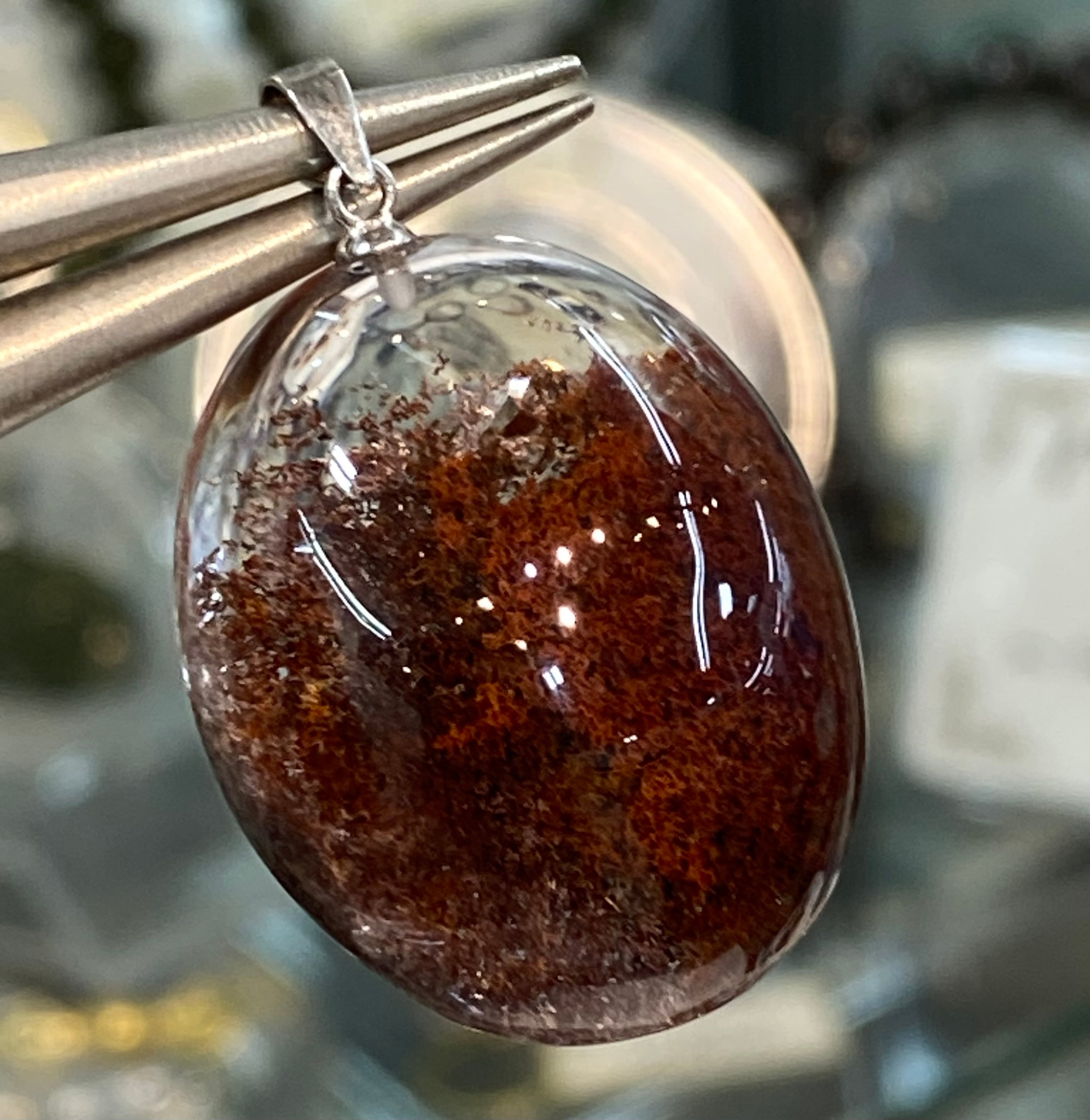 激レア 流砂、虹入り、水入り水晶ペンダント☆ 古代水入り | 水晶