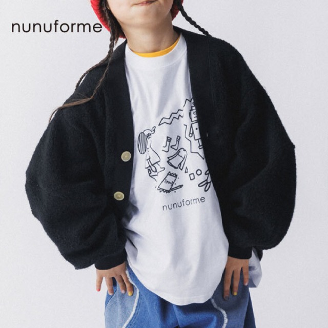 nunuforme 52-nf26-818-718/ポインテッド スリーブ カーディガン Black XL