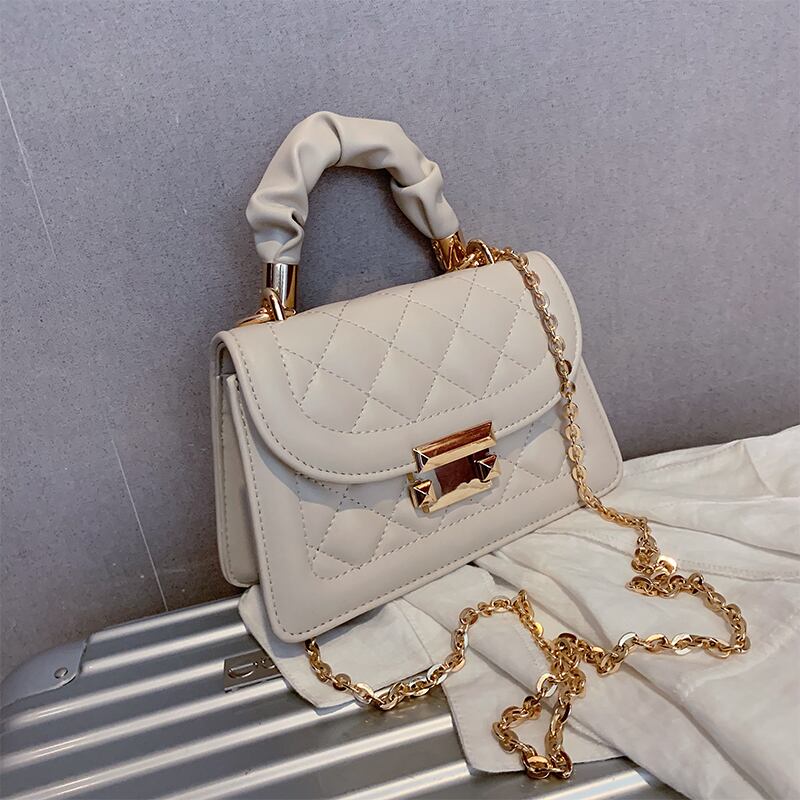 Eign Lady Bag 2020 Wave Summer Wild Diamond Chain Crossbody Bag Texture Small Square Bag Tiancai_Wing_Bag2744184