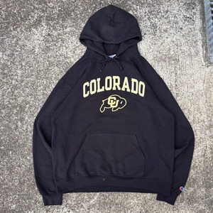【Lサイズ】Champion US企画 コロラド大学 バッファローズ 古着 黒 パーカー