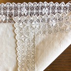 テーブルセンター　花瓶敷　ドイリー ドローンワーク　フランス リネン 12clbn14