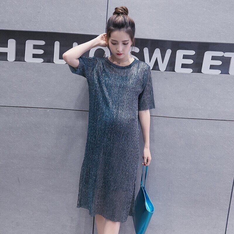 【新作】【送料無料】 2pcsベスト+ドレスマタニティ服妊娠服サマードレス女性マタニティ妊娠半袖妊娠サマードレス ショート ハーフスリーブ 夏物 AL expec380897471985