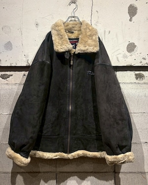 【Caka otto】“PHAT FARM” B-3 Suede Leather Jacket