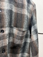 "Made In USA" 1950s McGregor Shadow Check Ombre Wool Shirts