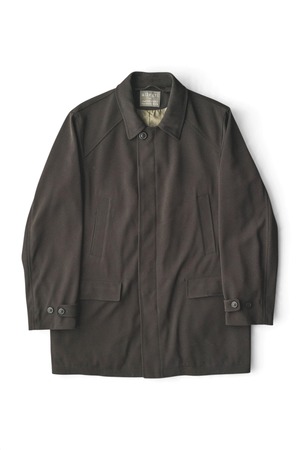 00's~ "allegri" Dark-Brown Color Polyester Half Coat Made in ITALY — Exclusive Model for "DAVIDE CENCI"