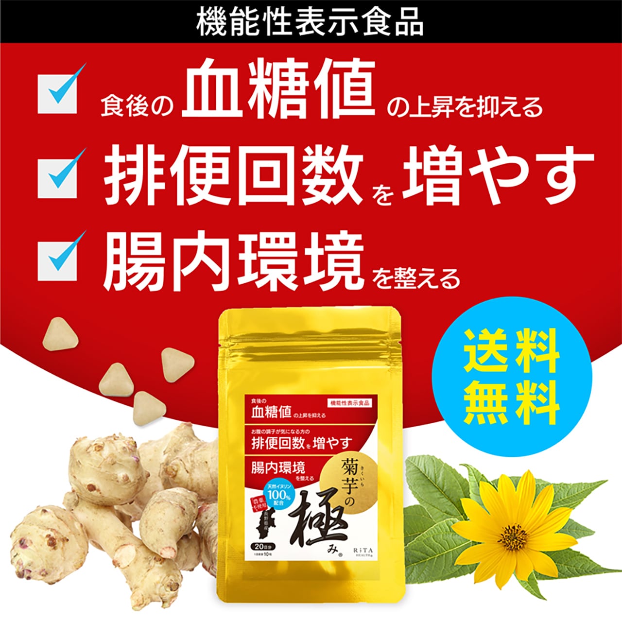 【家計応援価格】菊芋サプリ まとめ買い9袋セット イヌリン 機能性表示食品 菊芋の極み 国産 プレバイオティクス