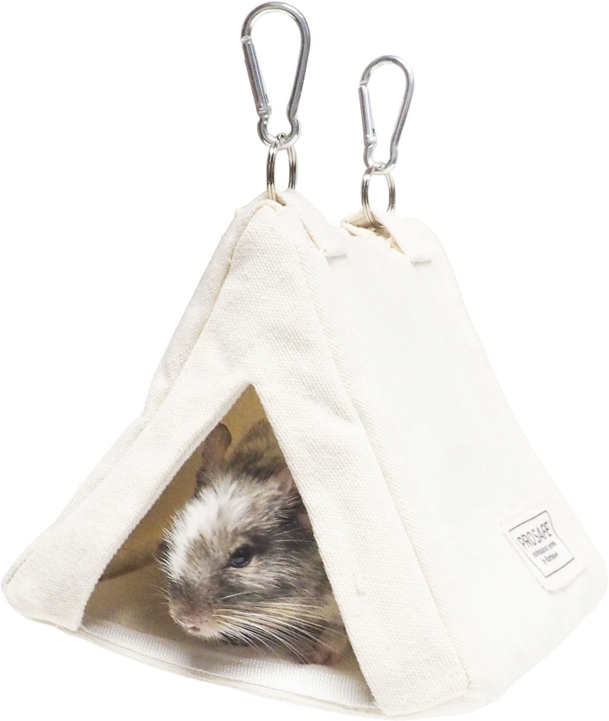 【小動物用品】【PRO SAFE】さんかくハウス　デニム/ナチュラル/グレー