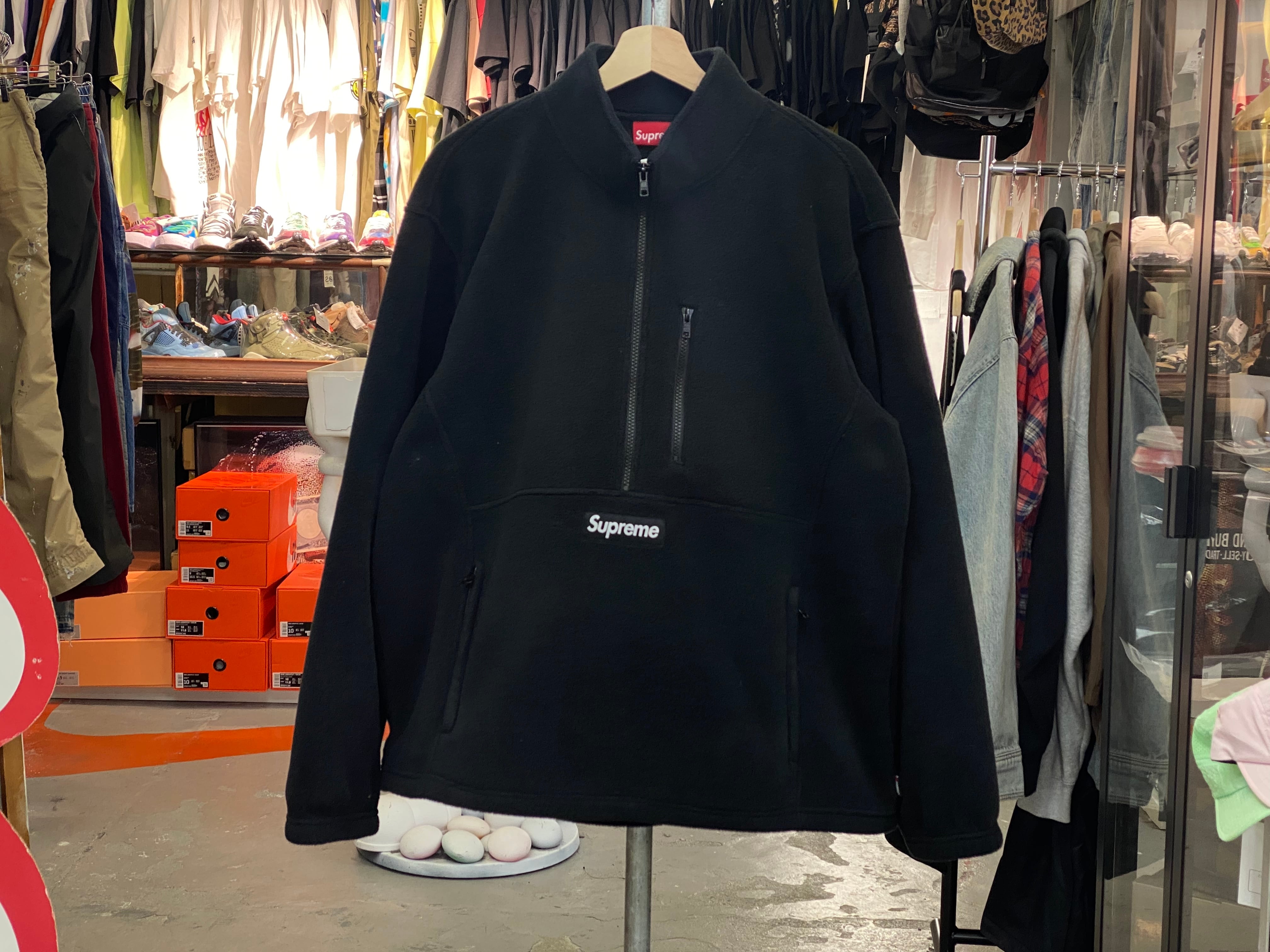 Supreme POLARTEC HALF ZIP PULLOVER BLACK LARGE 34054 | BRAND  