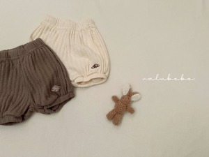 【valu bebe】コットンアイレットジャガードパンツモカ 70〜110cm