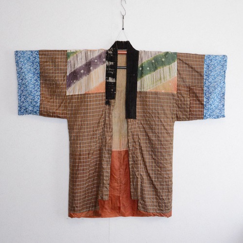 半襦袢 着物 クレイジーパターン つぎはぎ ジャパンヴィンテージ 大正 昭和 | Juban Kimono Japan Vintage Crazy Pattern Handsewn