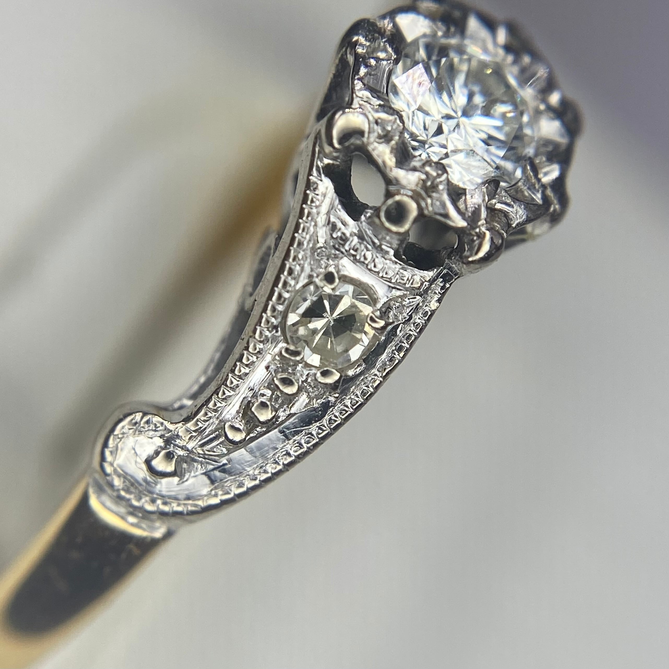 アンティークジュエリー イギリス シングルカットダイヤとブリリアント