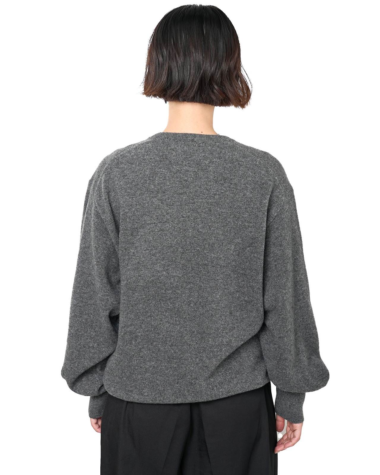ssstein "EXTRA FINE WOOL KNIT CREW NECK LS〔GREY〕"