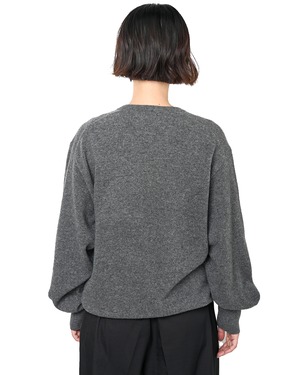 ssstein "EXTRA FINE WOOL KNIT CREW NECK LS〔GREY〕"