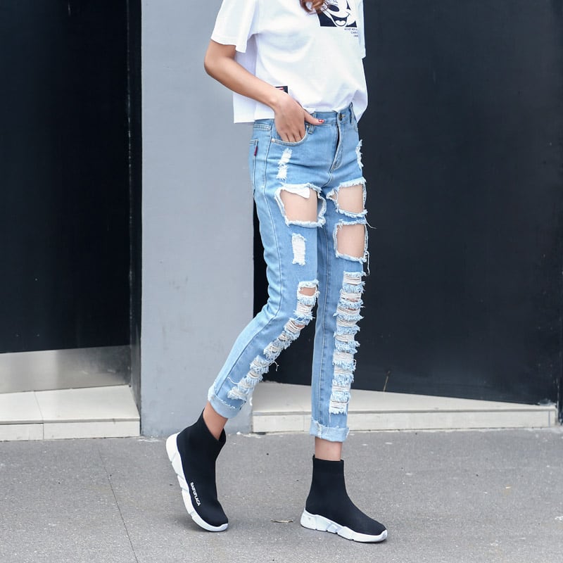 ダメージ加工 スキニーパンツ