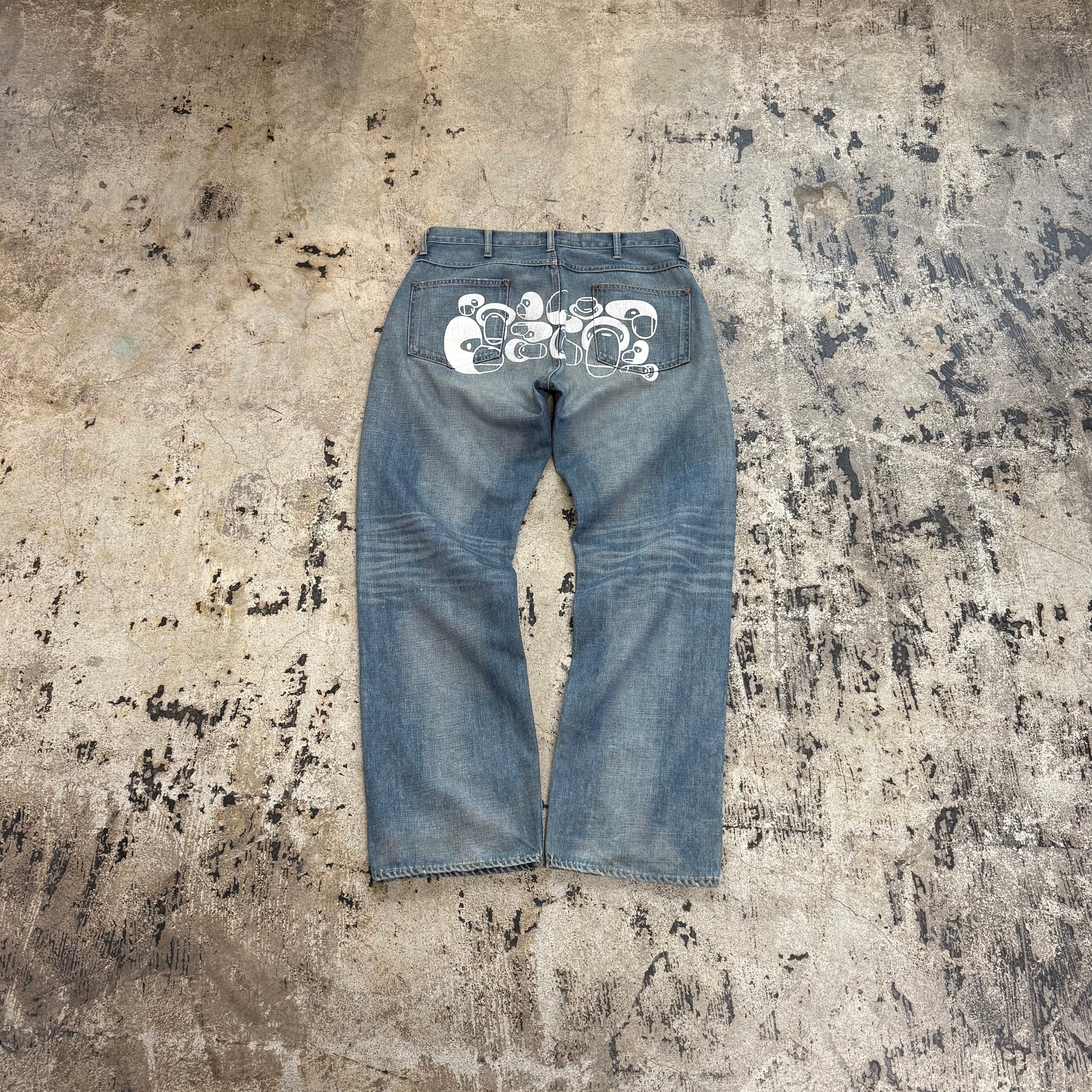 00s A BATHING APE BABY MILO BACK PRINT DENIM | GALAXIES
