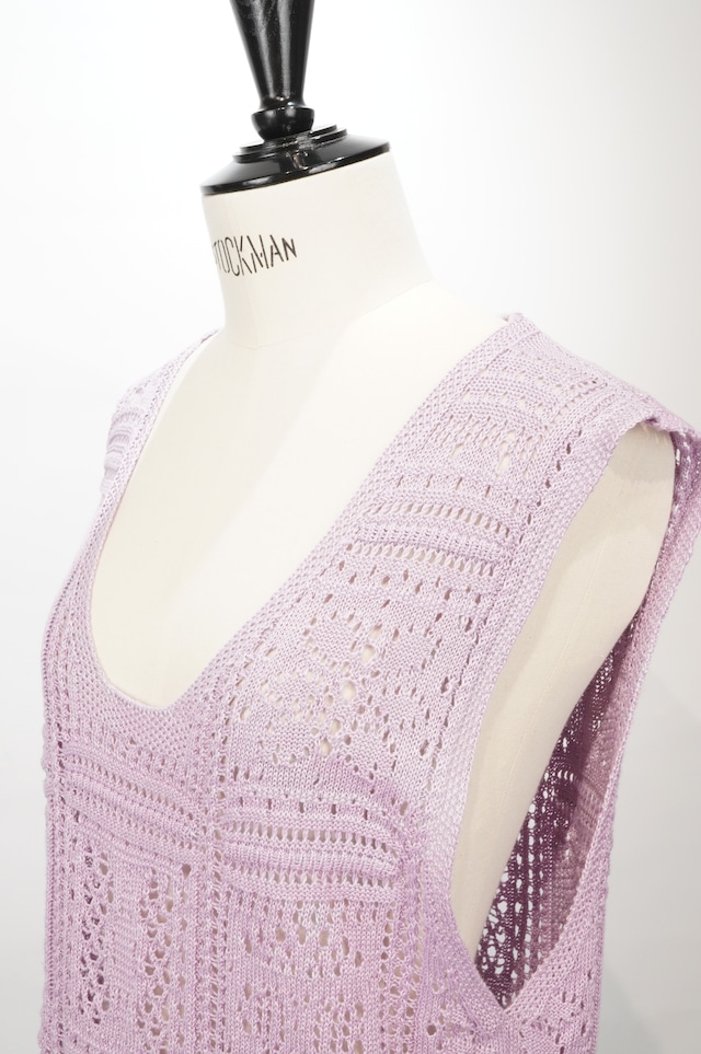87 Avril 90//''ALIEN CROCHET'' Knit Vest  (Women's)