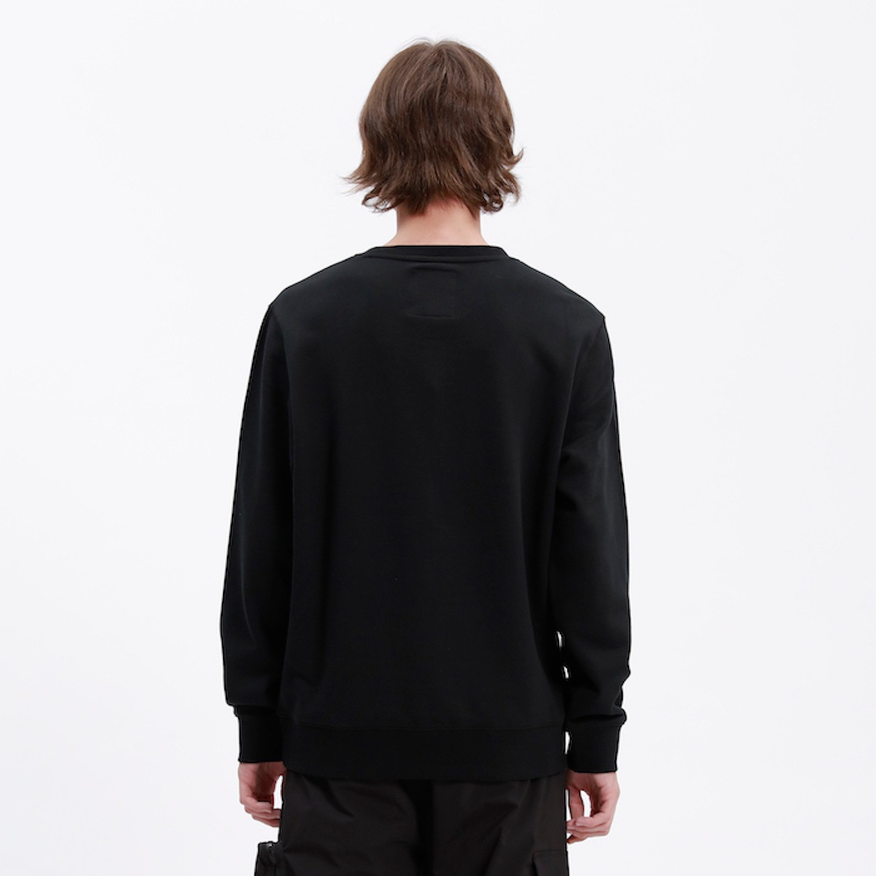 【HIPANDA ハイパンダ】メンズ スパンコール ロゴ クルーネック スウェット トレーナー MEN'S SEQUINS BASIC HIPANDA LOGO CREW NECK SWEAT SHIRT / WHITE・BLACK