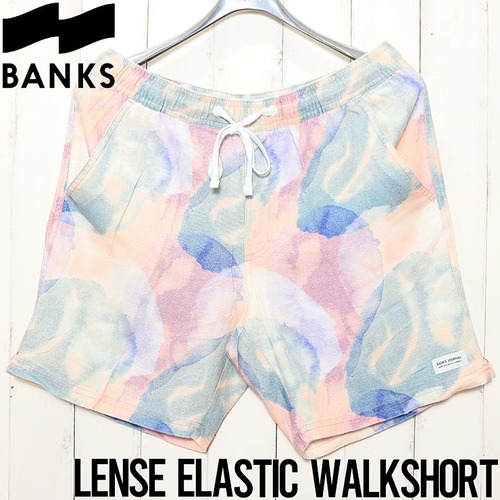 ハーフパンツ ショーツ リネン BANKS バンクス LENSE ELASTIC WALKSHORT BSE0042L