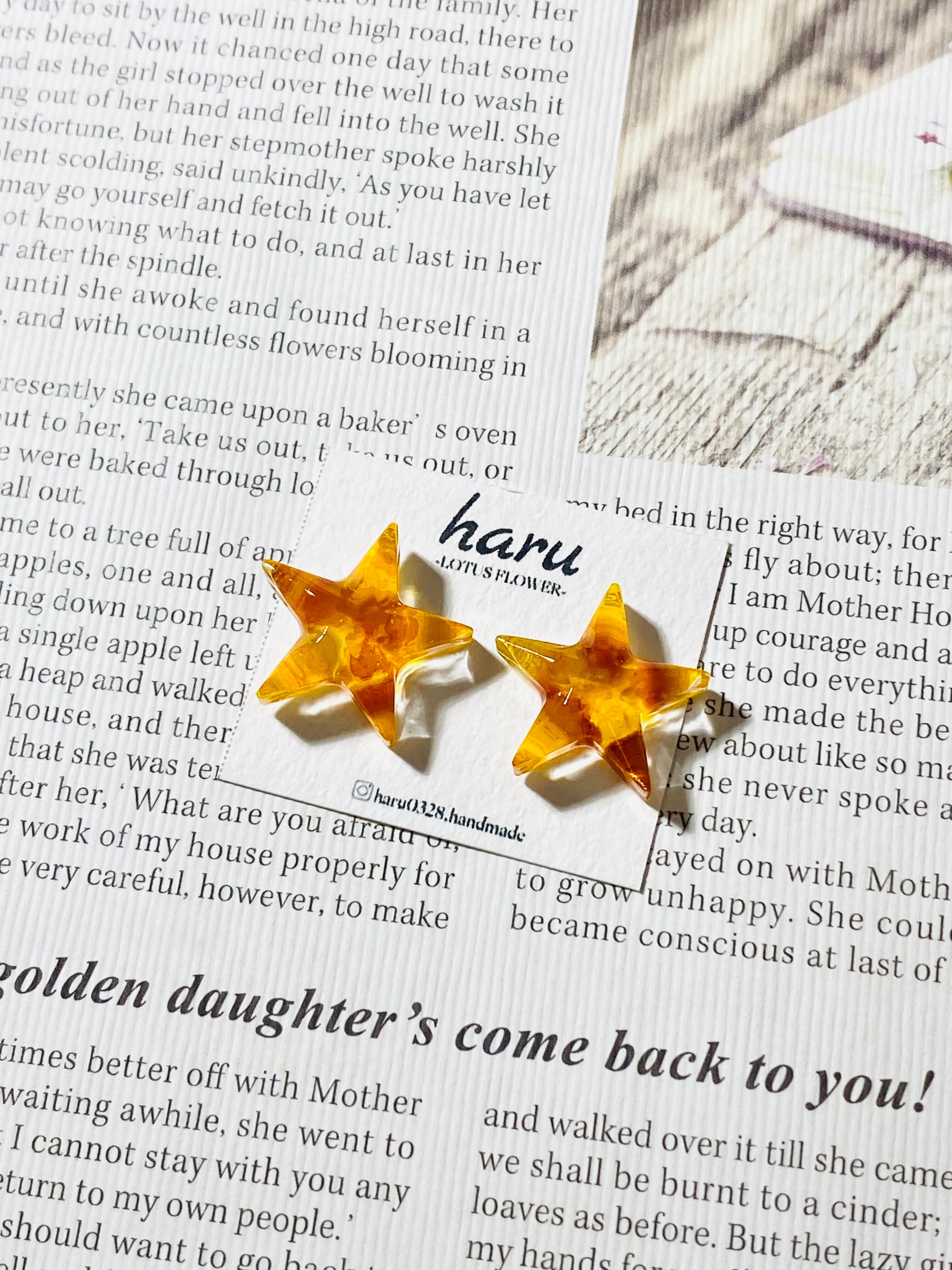 アルコールインクアート ピアスorイヤリング レジン