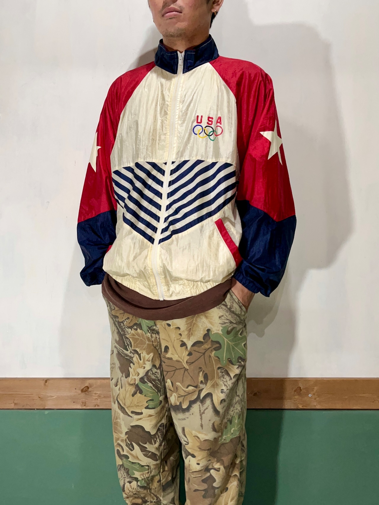 90's Olympic Licensed Product Nylon Jacket【M】