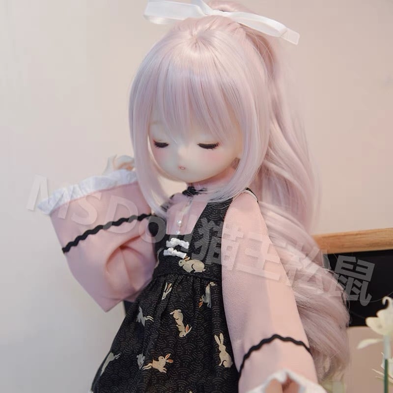 BJD ドール 1/3 60 球体関節 ヘッド アイ ウイッグ スタンドセット-