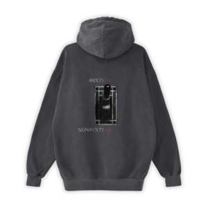 Dual Reality　Garment dye Hoodie Black [T0031]