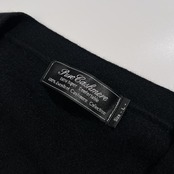 カシミヤ100% Pure Cashmere 極上 ピュアカシミア 前ボタン ニット ベスト サイズ LL /メンズ/ブラック