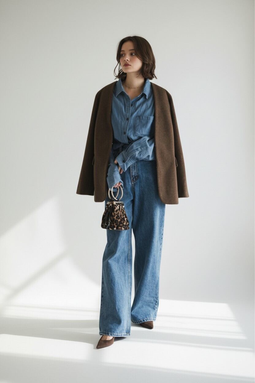 ノーカラーウールライクジャケット