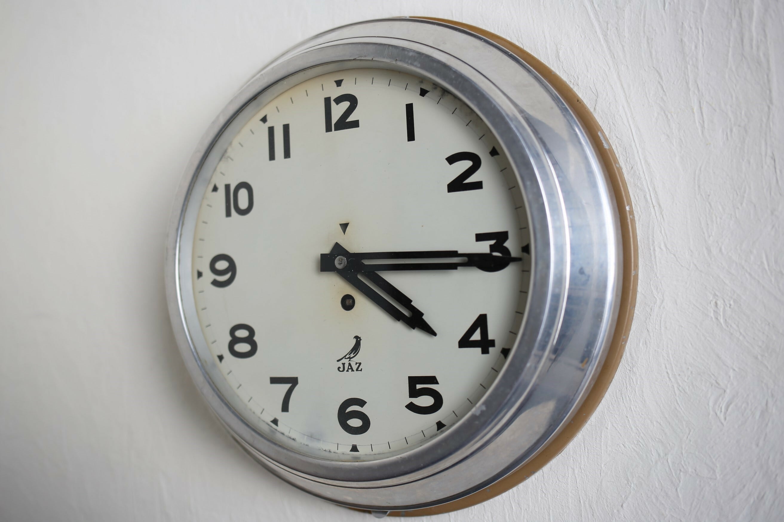 フランス アンティーク ヴィンテージ JAZ 壁掛け時計 ゼンマイ機械式