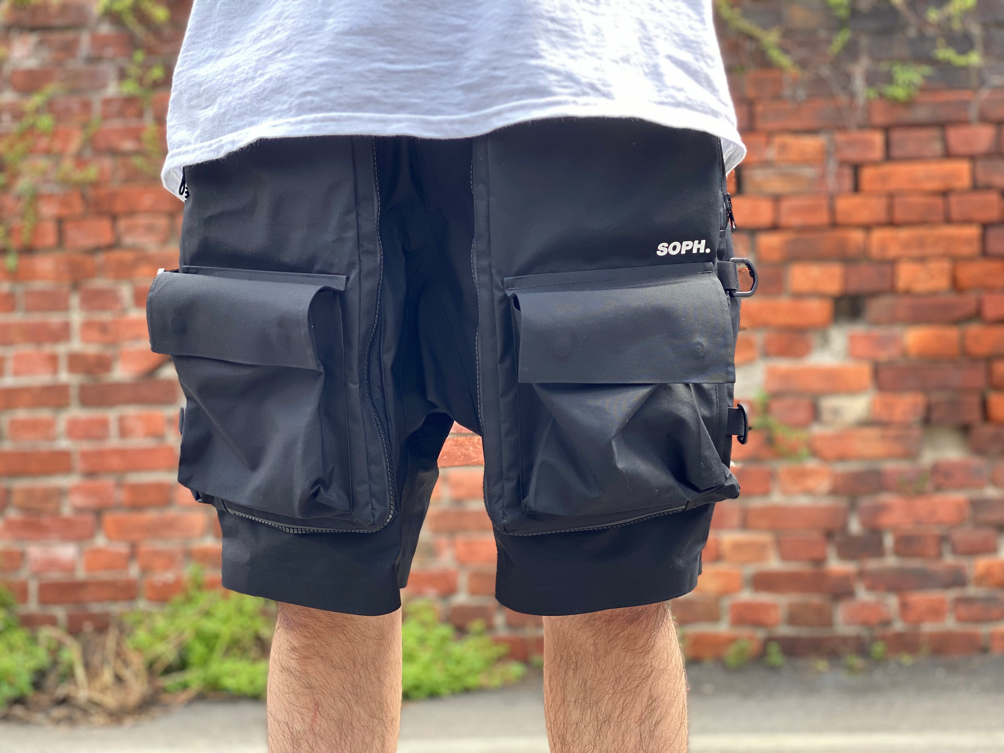 FCRB 19AW SOPH × READYMADE 3L MULTI POCKET SHORTS BLACK MEDIUM 