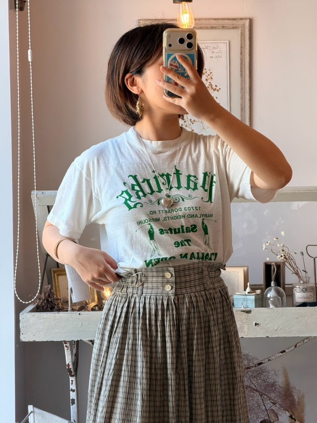 1990’s Check Gather Skirt