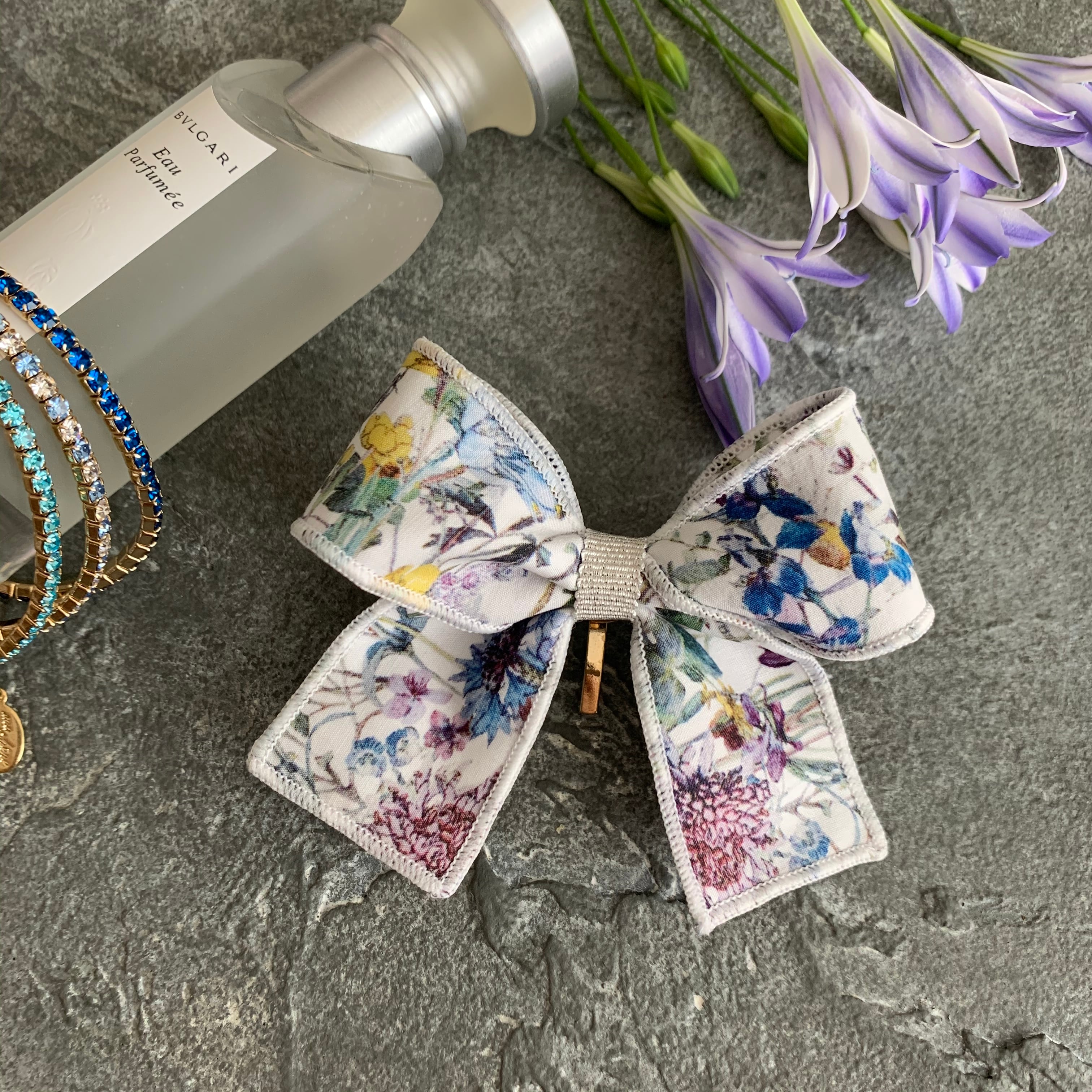 ふんわりリボンのヘアフック