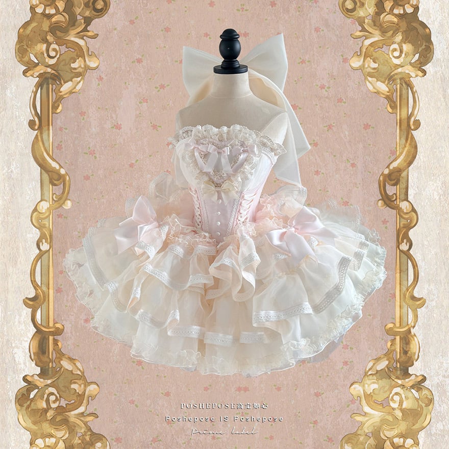 ロリータドレス パーティドレス プリンセスドレス お姫様ドレス リボン